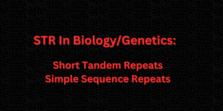 STR In Biology/Genetics