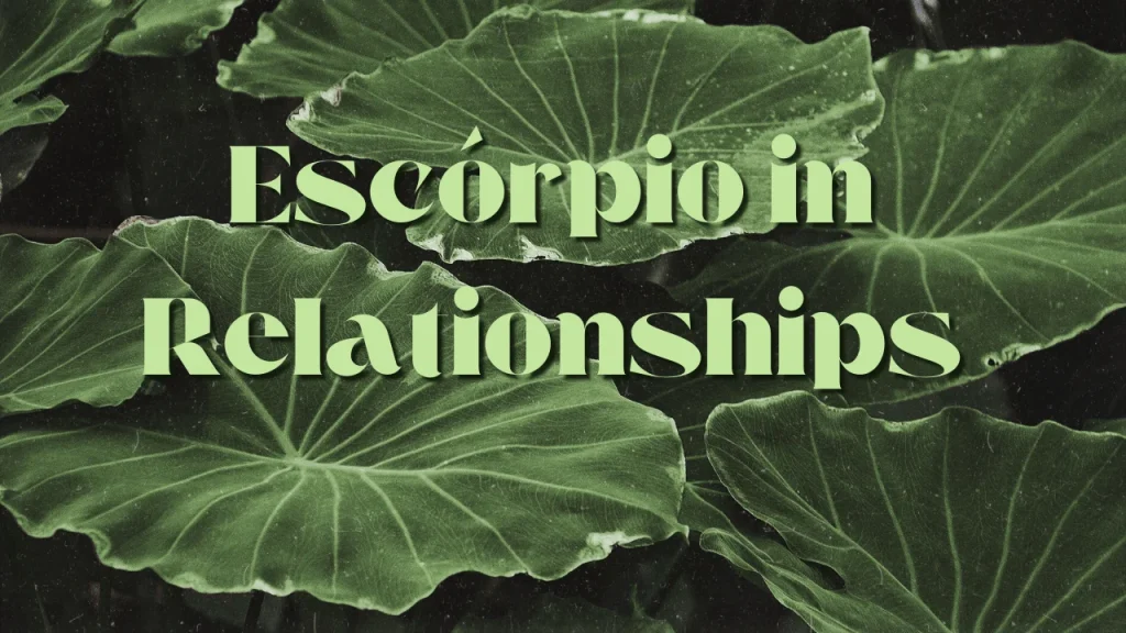 Escórpio in Relationships